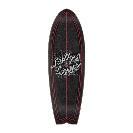 Santa Cruz Cruzer Complete Skateboard Tangled Web Shark Black/Red 8.81"