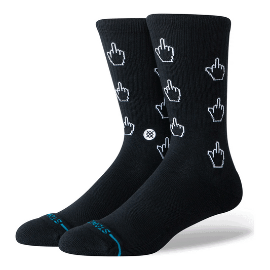 Stance Cursor Crew Socks Black Large Uk7-11