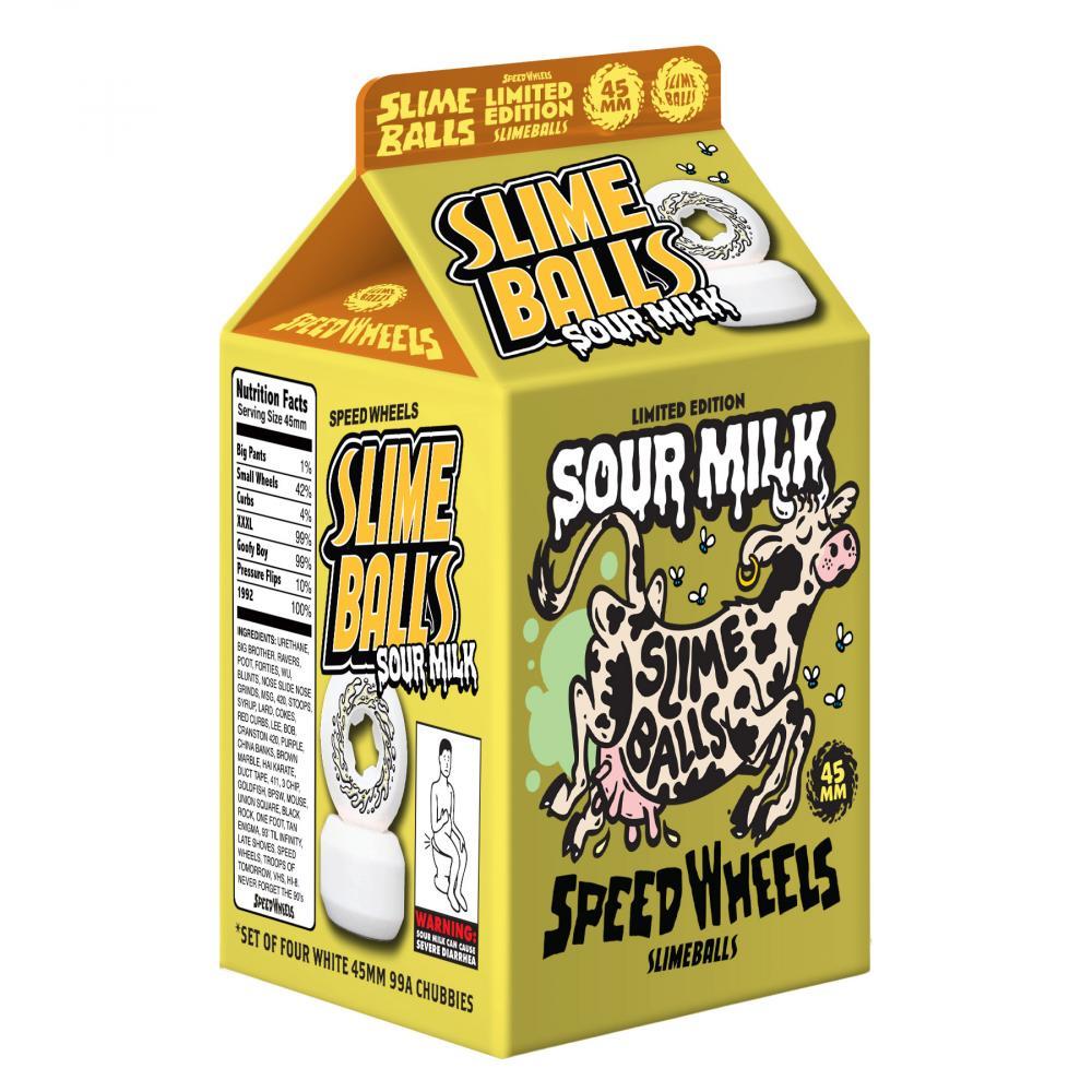 Slime Balls Wheels Sour Milk Mini Chubbies 99a White 45mm