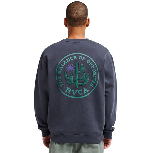 RVCA Sanctum Crewneck Sweatshirt Garage Blue