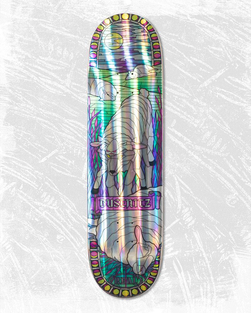 Real Dennis Holographic Cathedral Skateboard Deck Multi 8.38"