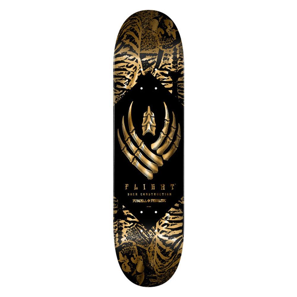 Powell Peralta FLIGHT Skeleton Gold Foil Skateboard Deck 8.63"
