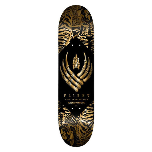 Powell Peralta FLIGHT Skeleton Gold Foil Skateboard Deck 8.63"