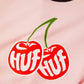 Huf Cherries Ringer T-Shirt Dusty Pink