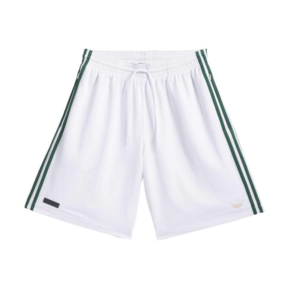 Adidas Skateboarding X Tyshawn Basket Ball Shorts White Matte Gold Collegiate Green