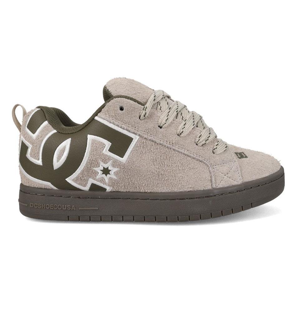 DC Shoe Co Court Graffik Skate Shoes Taupe Olive