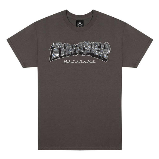 Thrasher Disco By Spanky T-Shirt Charcoal