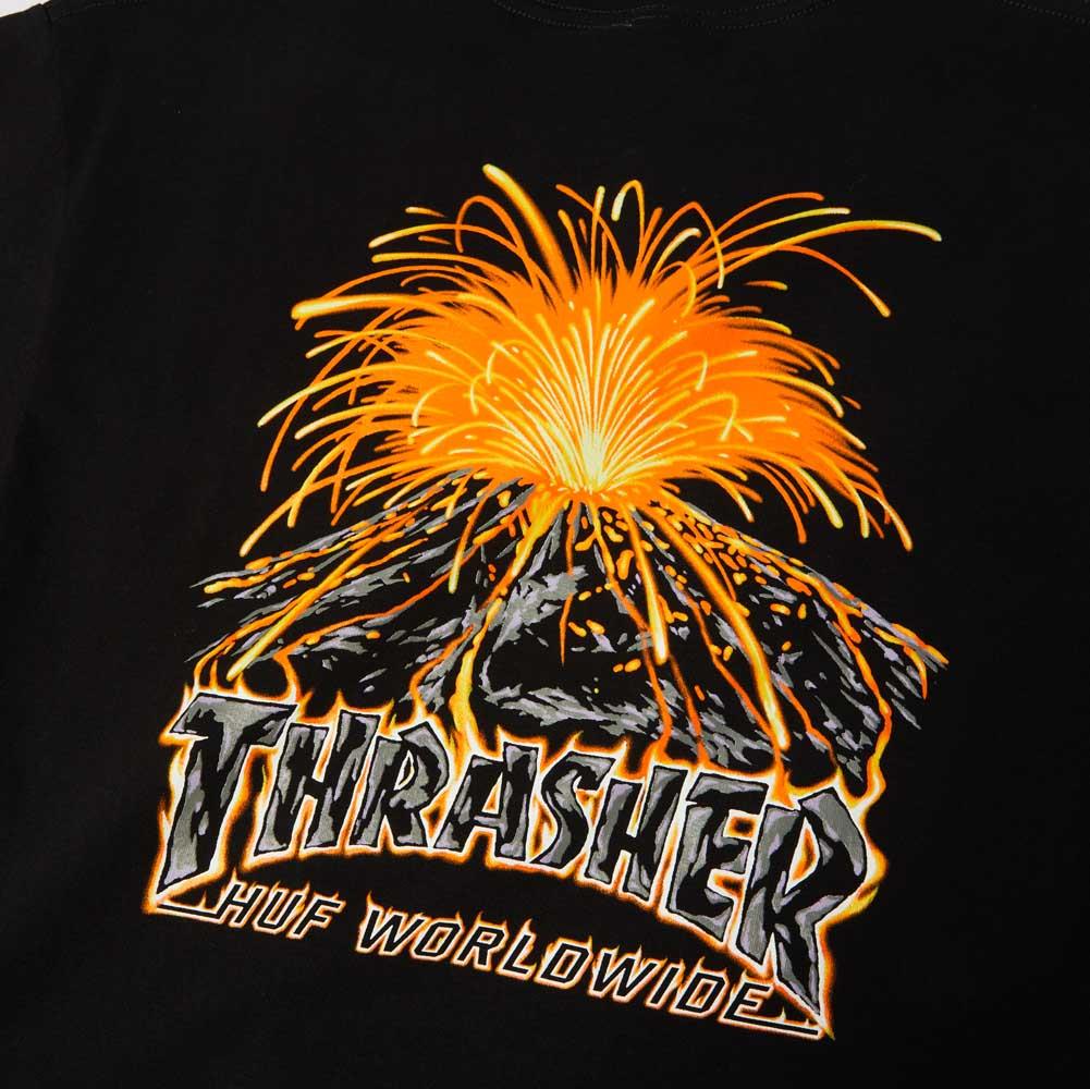 HUF x Thrasher Meltdown Short Sleeve T-Shirt Black