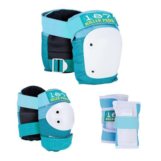 187 Killer Pads Jr. Six Pack Set Teal YOUTH