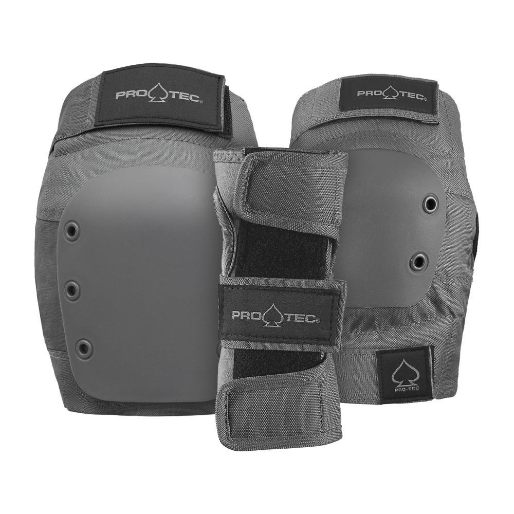 Pro-Tec Pads Street Adult 3-PK Pad Set Open Grey
