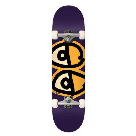 Krooked Glow Eyes Factory Complete Skateboard Purple 8.25"