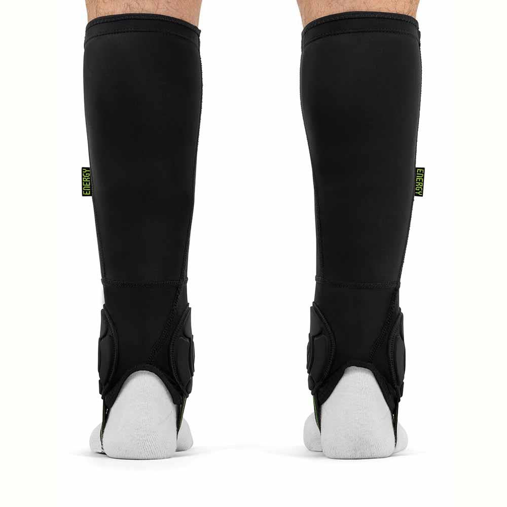 REKD Energy Covert Shin+Ankle Guards Black Short