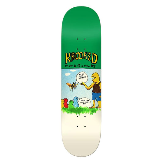 Krooked Skateboard Deck Gonz Whimp Green/Multi 8.75"