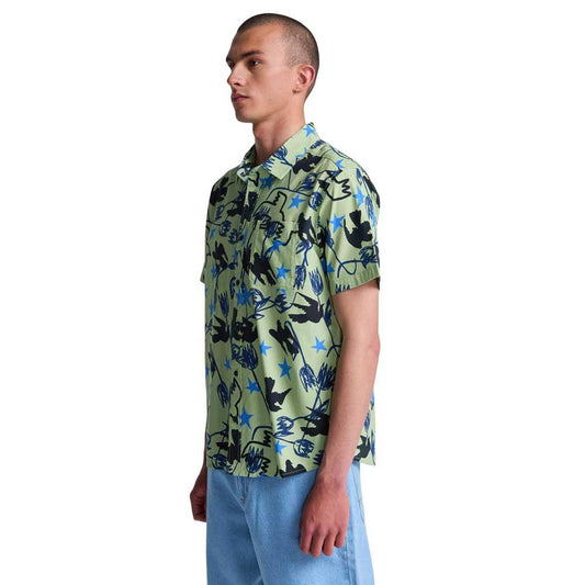 RVCA AF Dive In Short Sleeve Shirt Beechnut Green