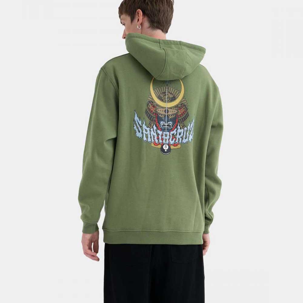 Santa Cruz Winkowski 8 Ball Samurai Hooded Sweatshirt Dill Green