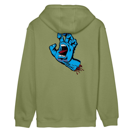 Santa Cruz Screaming Hand Chest Hooded Sweatshirt Iguana