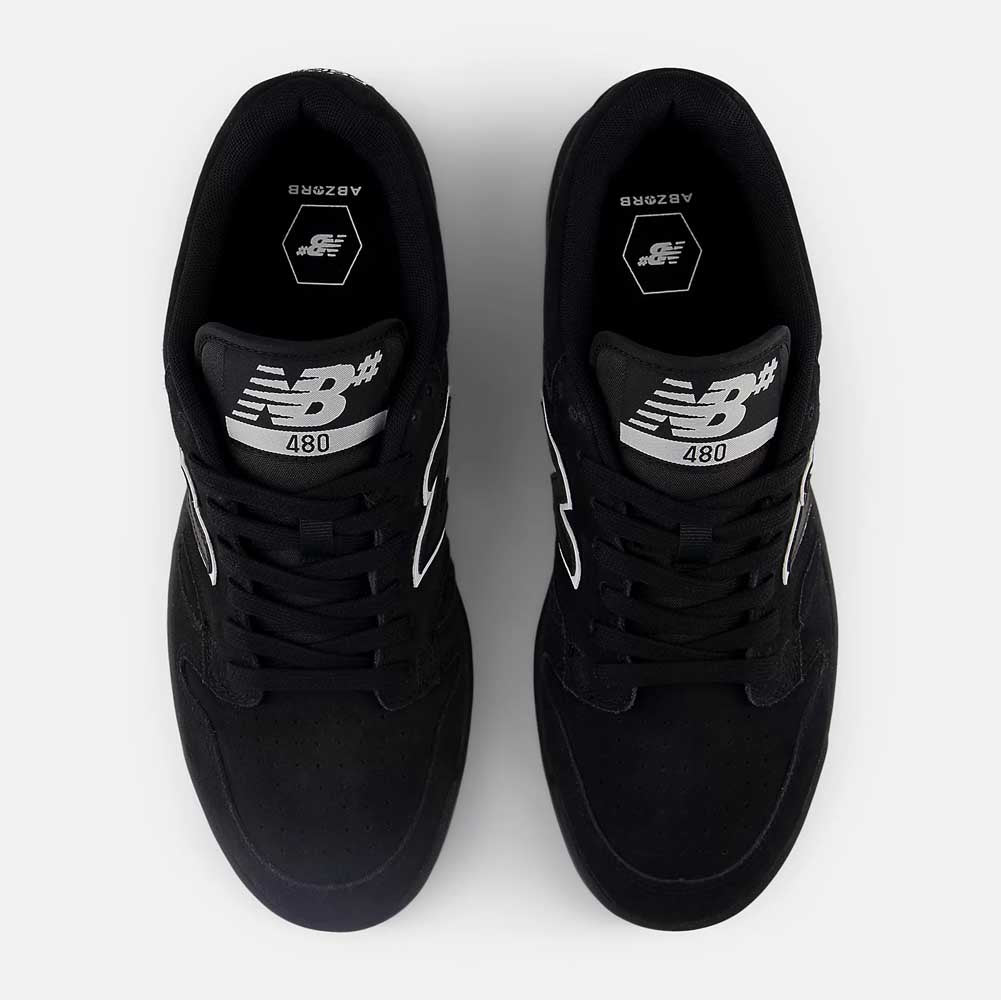 New Balance Numeric 480 Black White Gum Skate Shoes