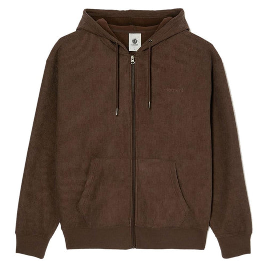 Element Lowcase Corduroy Zip Hooded Sweatshirt Java Brown