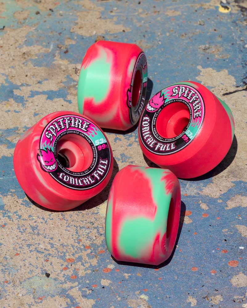 Spitfire Formula Four Skateboard Wheels Team Color Pack Conical Full 99 53mm