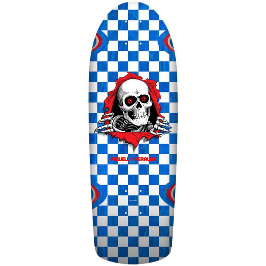 Powell-Peralta Ripper Checker '19' Blue Stain Skateboard Deck 10.0"
