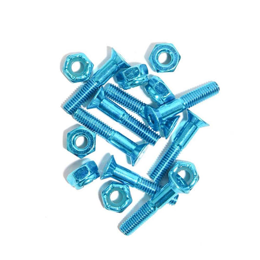 G-Tool 8 Pack of 1" Allen Skateboard Bolts Blue
