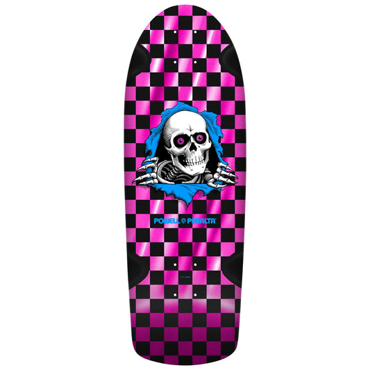 Powell-Peralta Ripper O.G. Pink Foil Skateboard Deck Checkered '18' 10.0"
