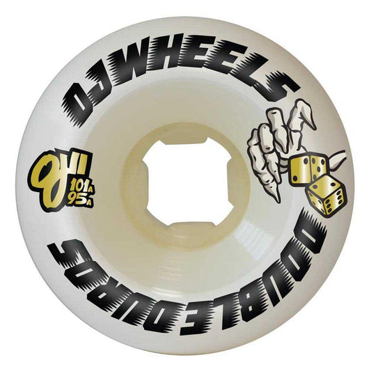 OJ Skateboard Wheels Double Duro 101/95A Mini White 53mm