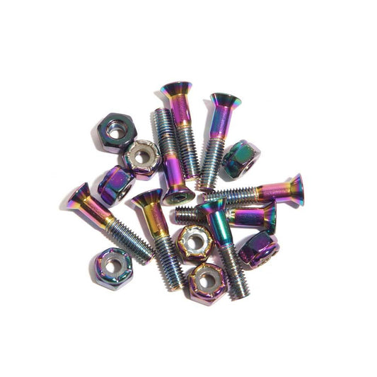 G-Tool 8 Pack of 1" Allen Skateboard Bolts Rainbow