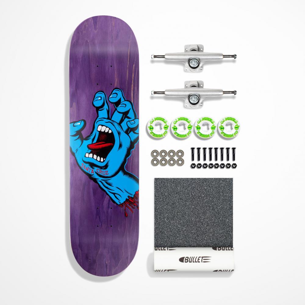 Santa Cruz Screaming Hand Purple Complete Skateboard Kit 8.375"