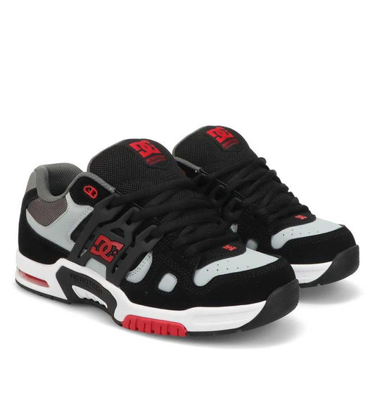 DC AT-2 Black Grey Red Leather Skate Shoes