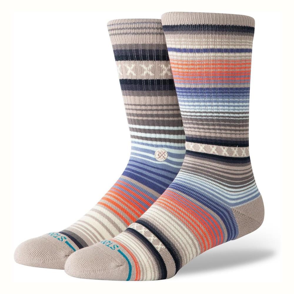 Stance Socks Curren St Crew String Grey Large UK7 To UK16