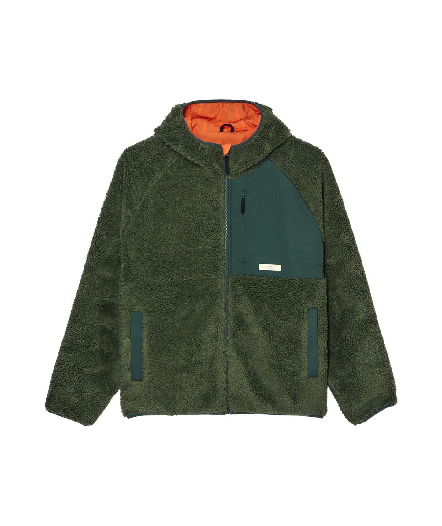 Element Wolfe Reversible Sherpa Hoodie Bronze Green