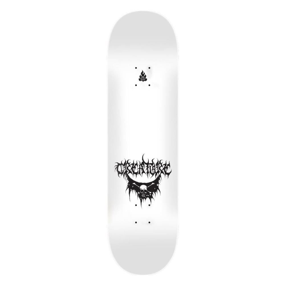 Creature Skateboard Deck Baekkel BLKMTL (UV Activated) White  Black 8.6"