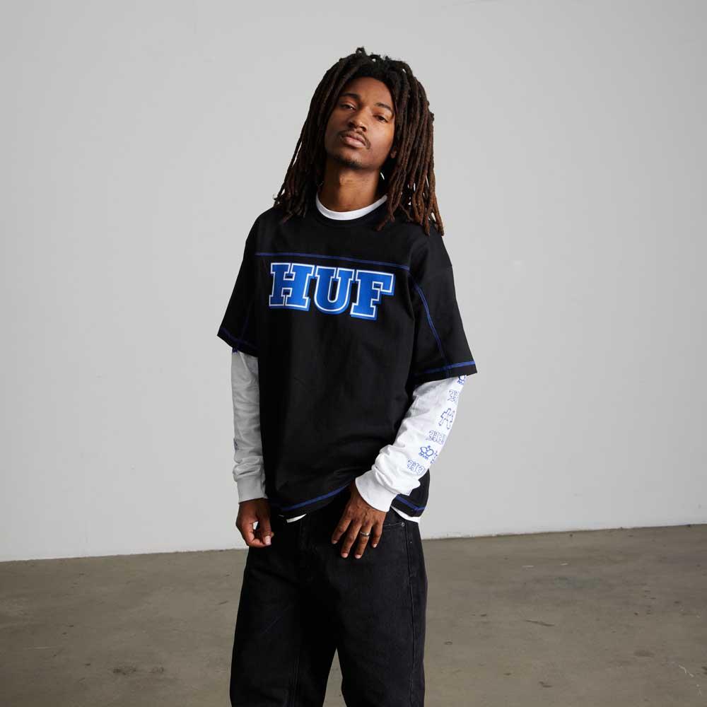 Huf Legacy Football Tee Black