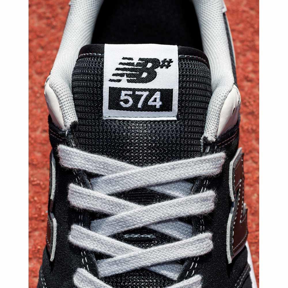 New Balance Numeric 574V Black Grey Suede Skate Shoe