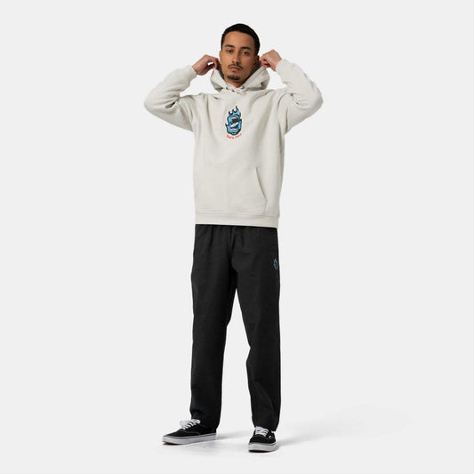 Santa Cruz Hooded Sweatshirt Screaming Flame Front Mist Medium