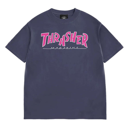 Thrasher Magazine T-Shirt Parra Mag Vintage Short Sleeve T Shirt Navy
