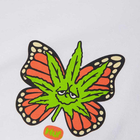 Huf Green Budderfly T-Shirt White
