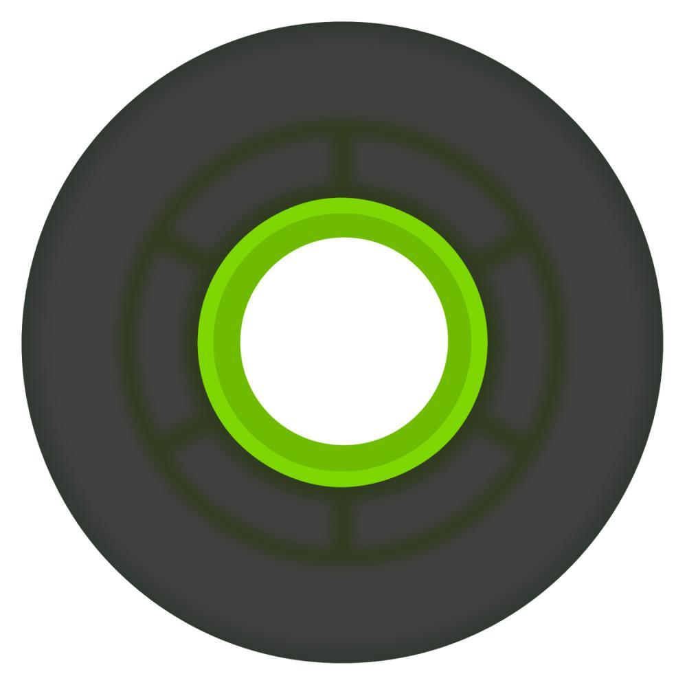 Ricta Skateboard Wheels Clouds Transparent Soft 78a Black/Green 55mm