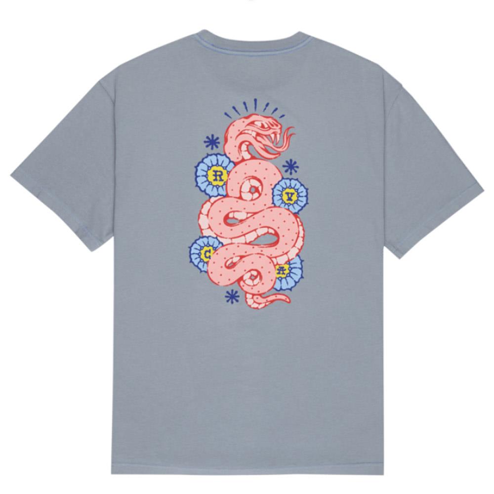 RVCA Dalas Snake Short Sleeve T-Shirt Monument Blue