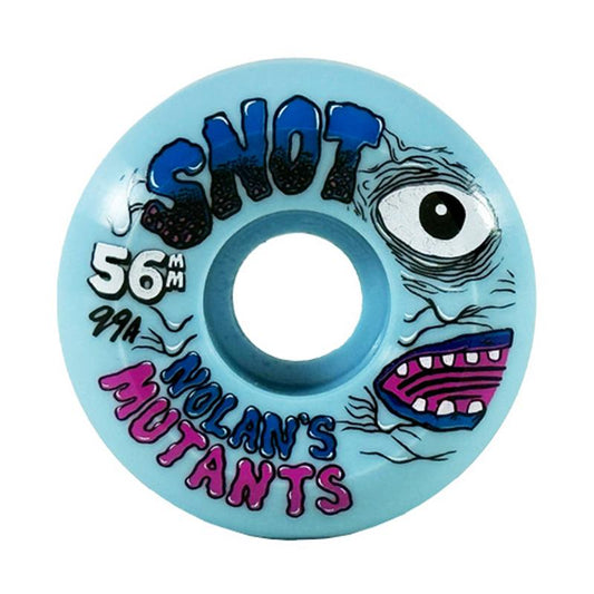 Snot Wheels Nolan's Mutants Conical Ice Blue Skateboard Wheels 56mm 99A