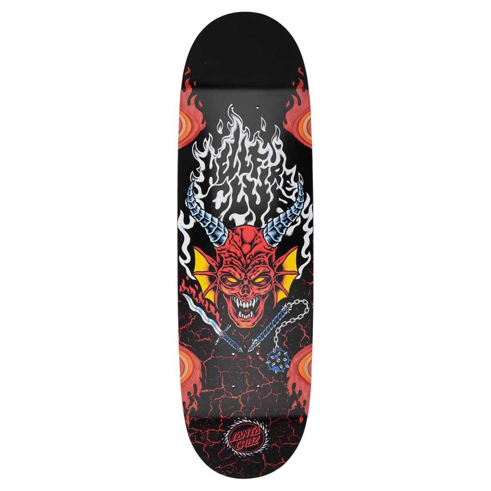 Santa Cruz X Stranger Things Hellfire Flame Skateboard Deck Black Red 9"