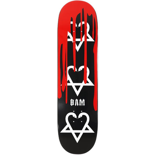 Zero Bam Margera Snake-A-Gram With Blood Skateboard Deck Black Dip 8.25"