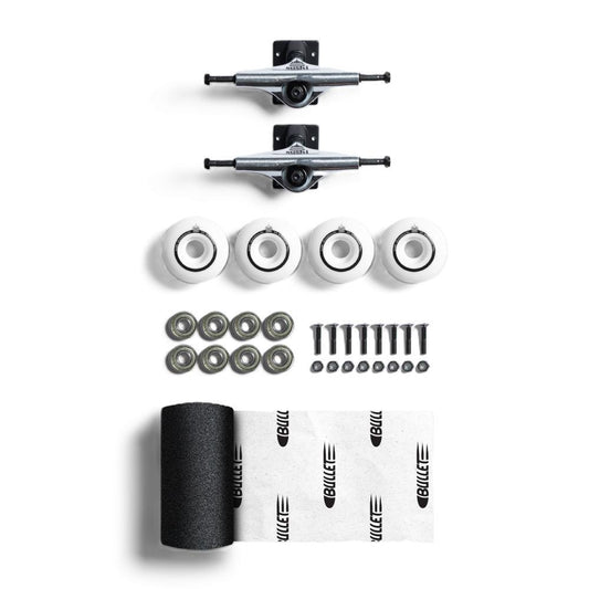 Sushi Truck Undercarriage Set 5.25 Silver Black - Abec 3 53mm 8"