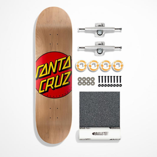 Santa Cruz Classic Dot Brown Complete Skateboard Kit 8.375"