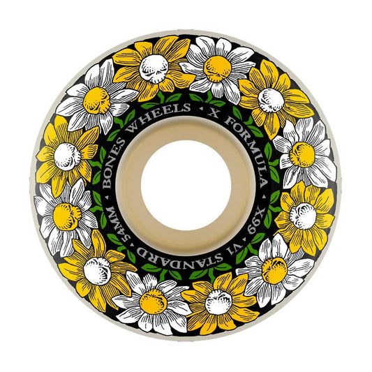 BONES™ Wheels 'Pushing Up Daisies' X-Formula V1 Skateboard Wheels 99A 54mm