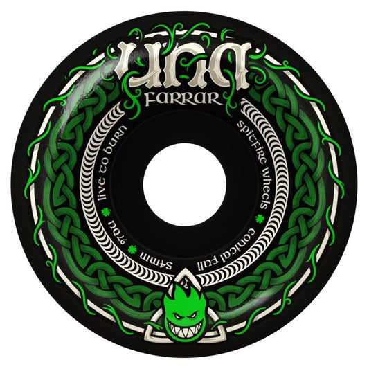 Spitfire F4 97 Una Trinity Conical Full Skateboard Wheels Black 54mm