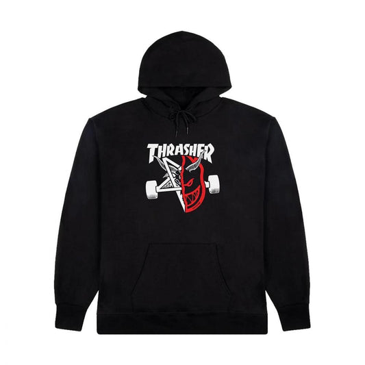 Thrasher x Spitfire Hooded Sweatshirt Thrash & Burn Black