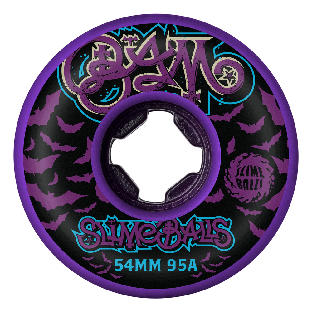 Slime Balls Bam Margera Guest Hardline Skateboard Wheels 95a Purple 54mm