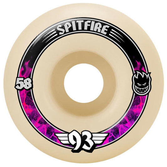 Spitfire Formula Four Skateboard Wheels 93a Radials 58mm Natural